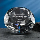 engraved diamond paperweight