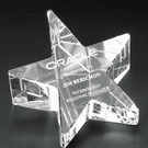 optic crystal star paper weight
